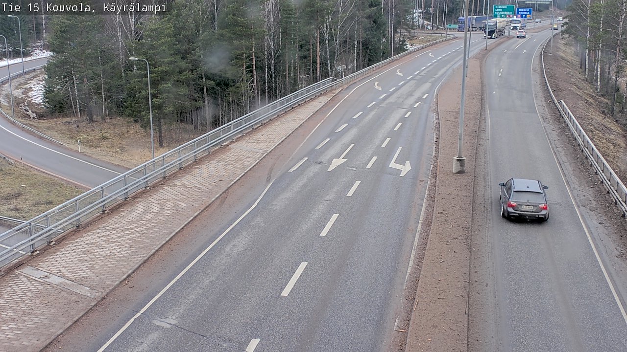 Weather Camera Image Road 15 Kouvola, Käyrälampi, Kouvola, Kymenlaakso
