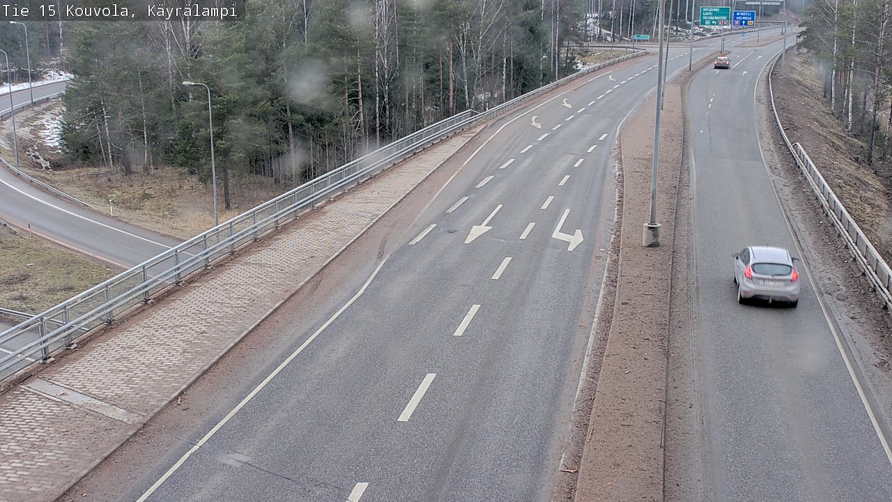 Weather Camera Image Road 15 Kouvola, Käyrälampi, Kouvola, Kymenlaakso