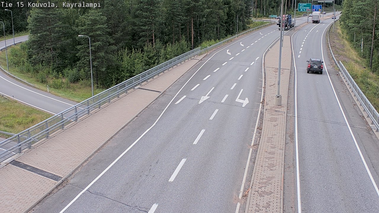 Weather Camera Image Road 15 Kouvola, Käyrälampi, Kouvola, Kymenlaakso