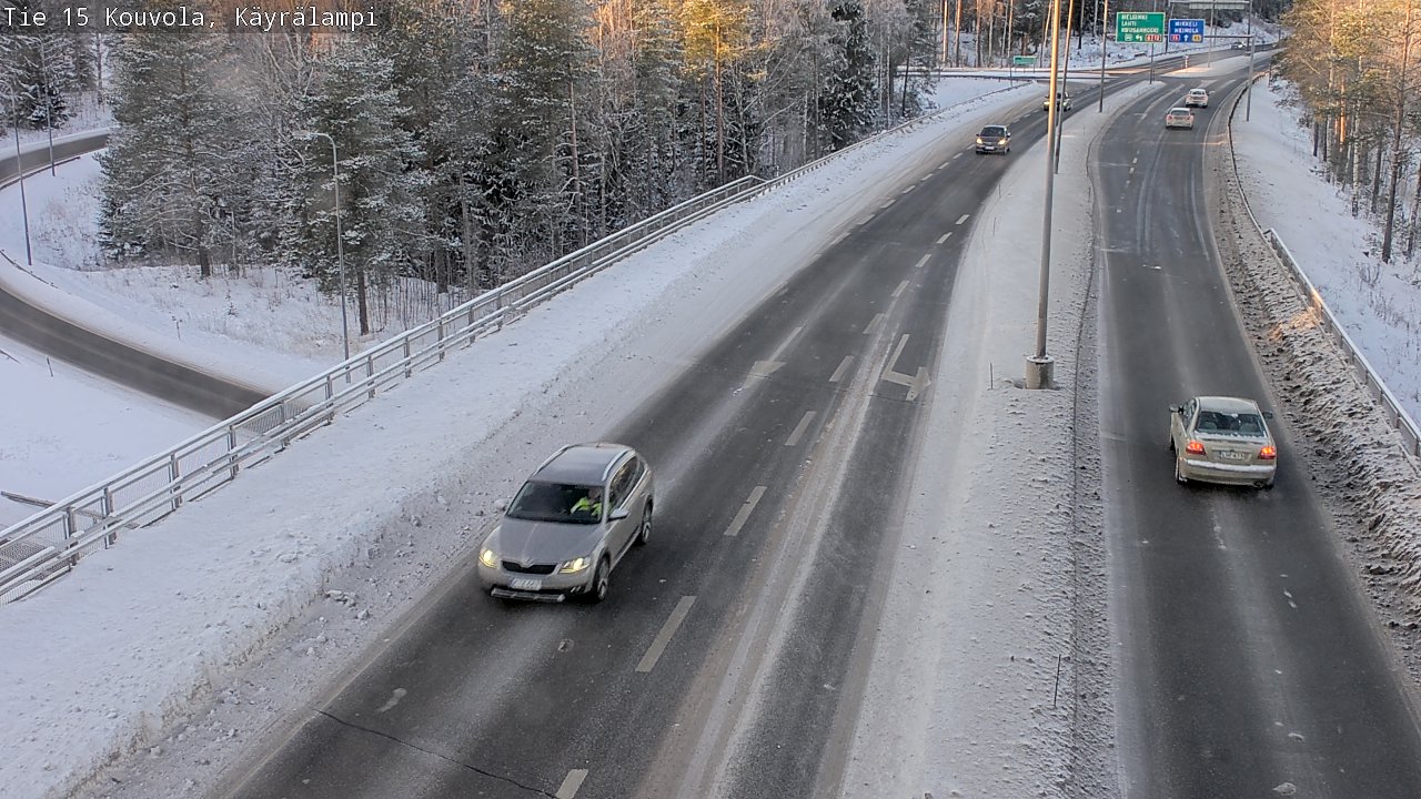Weather Camera Image Road 15 Kouvola, Käyrälampi, Kouvola, Kymenlaakso