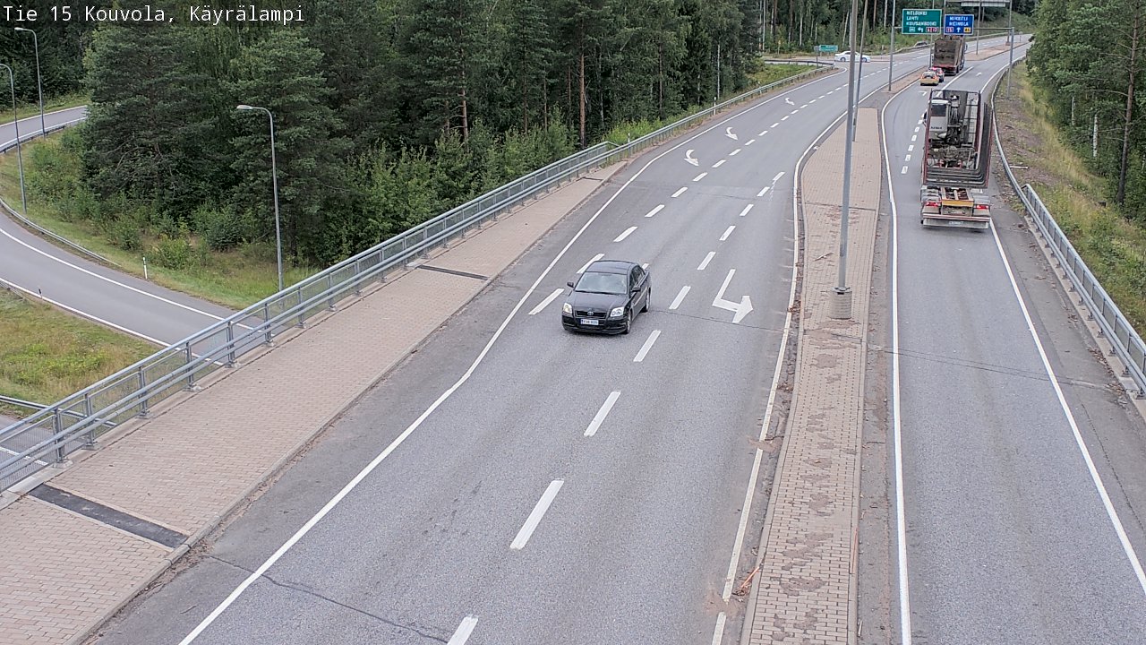 Weather Camera Image Road 15 Kouvola, Käyrälampi, Kouvola, Kymenlaakso