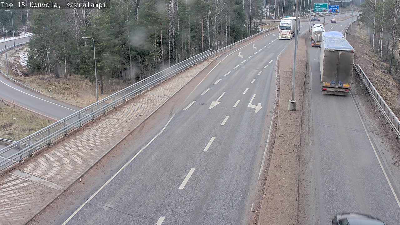 Weather Camera Image Road 15 Kouvola, Käyrälampi, Kouvola, Kymenlaakso