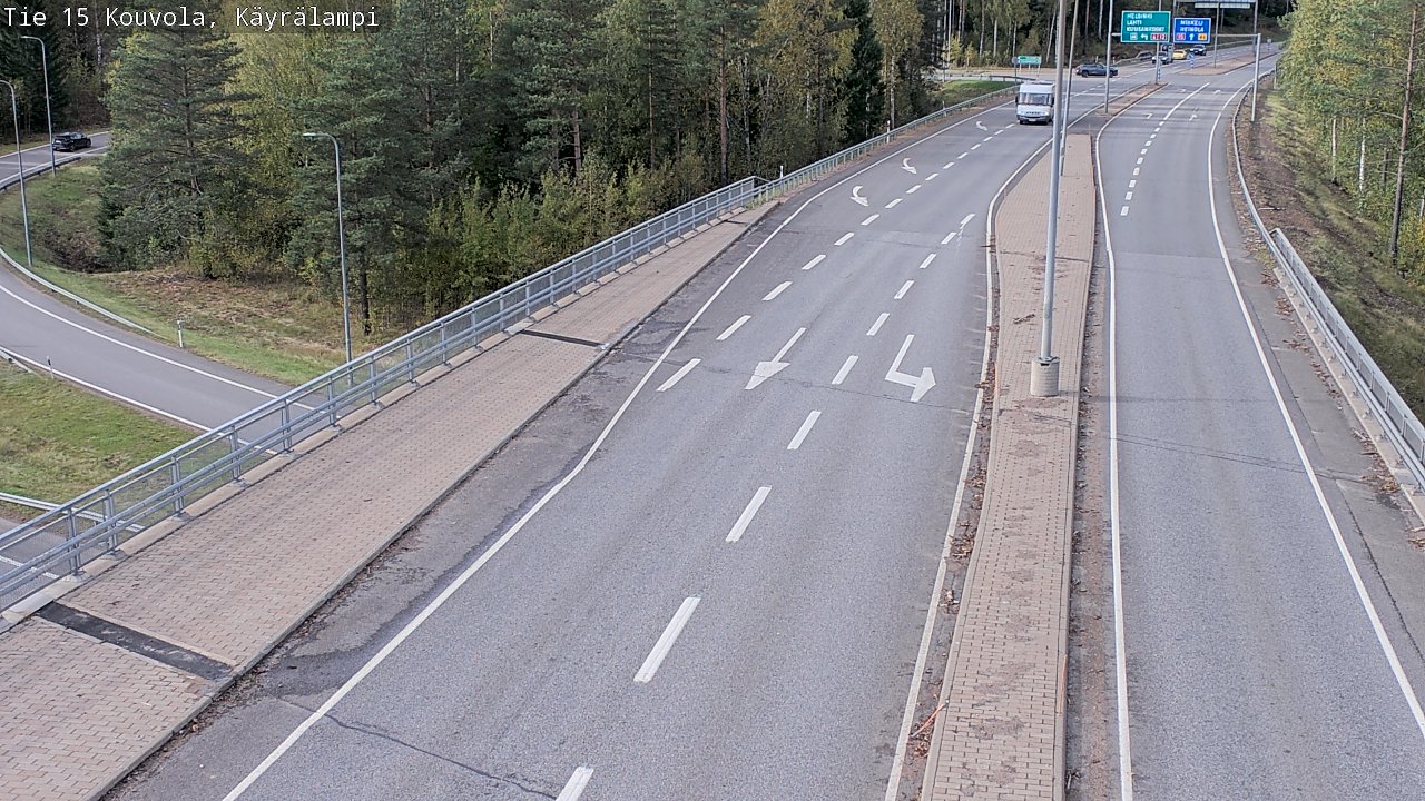 Weather Camera Image Road 15 Kouvola, Käyrälampi, Kouvola, Kymenlaakso
