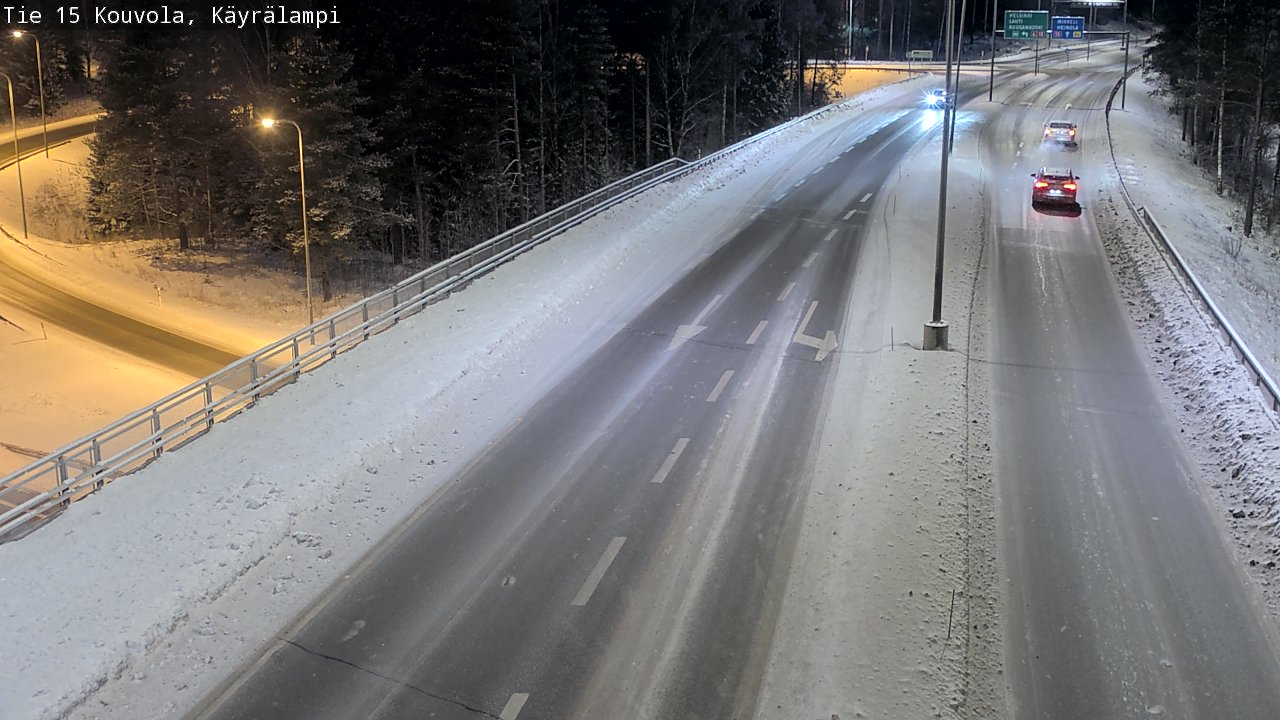Weather Camera Image Road 15 Kouvola, Käyrälampi, Kouvola, Kymenlaakso