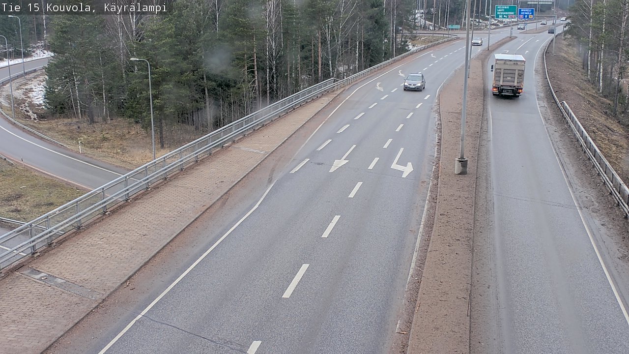 Weather Camera Image Road 15 Kouvola, Käyrälampi, Kouvola, Kymenlaakso