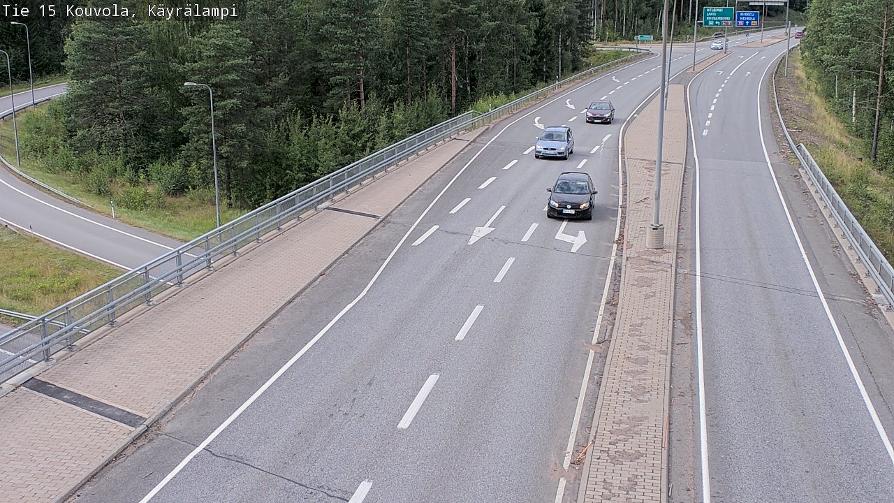 Weather Camera Image Road 15 Kouvola, Käyrälampi, Kouvola, Kymenlaakso