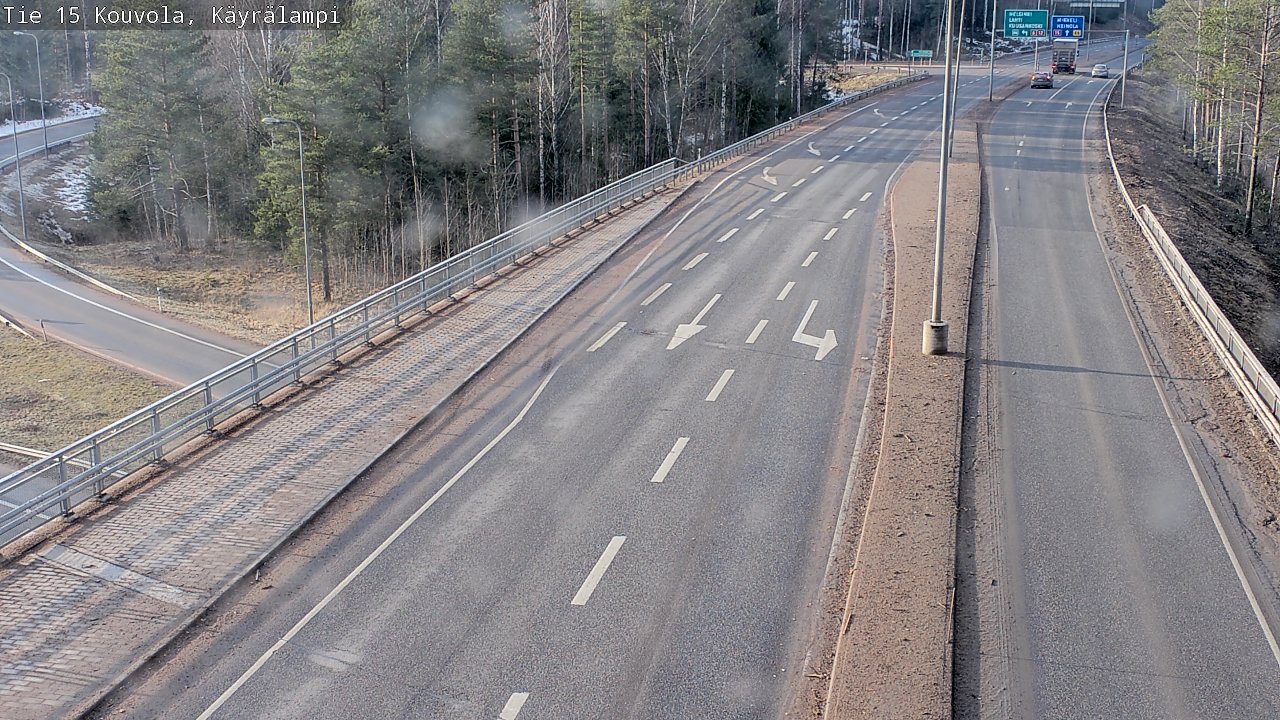 Weather Camera Image Road 15 Kouvola, Käyrälampi, Kouvola, Kymenlaakso