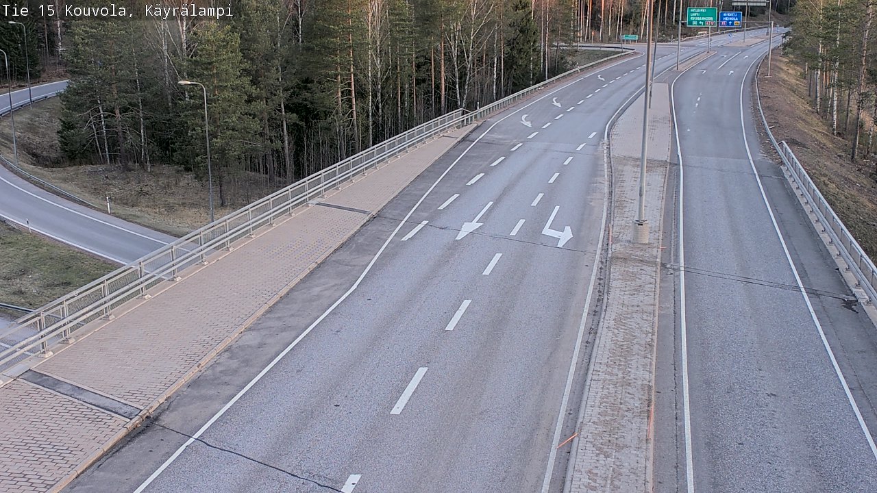 Weather Camera Image Road 15 Kouvola, Käyrälampi, Kouvola, Kymenlaakso