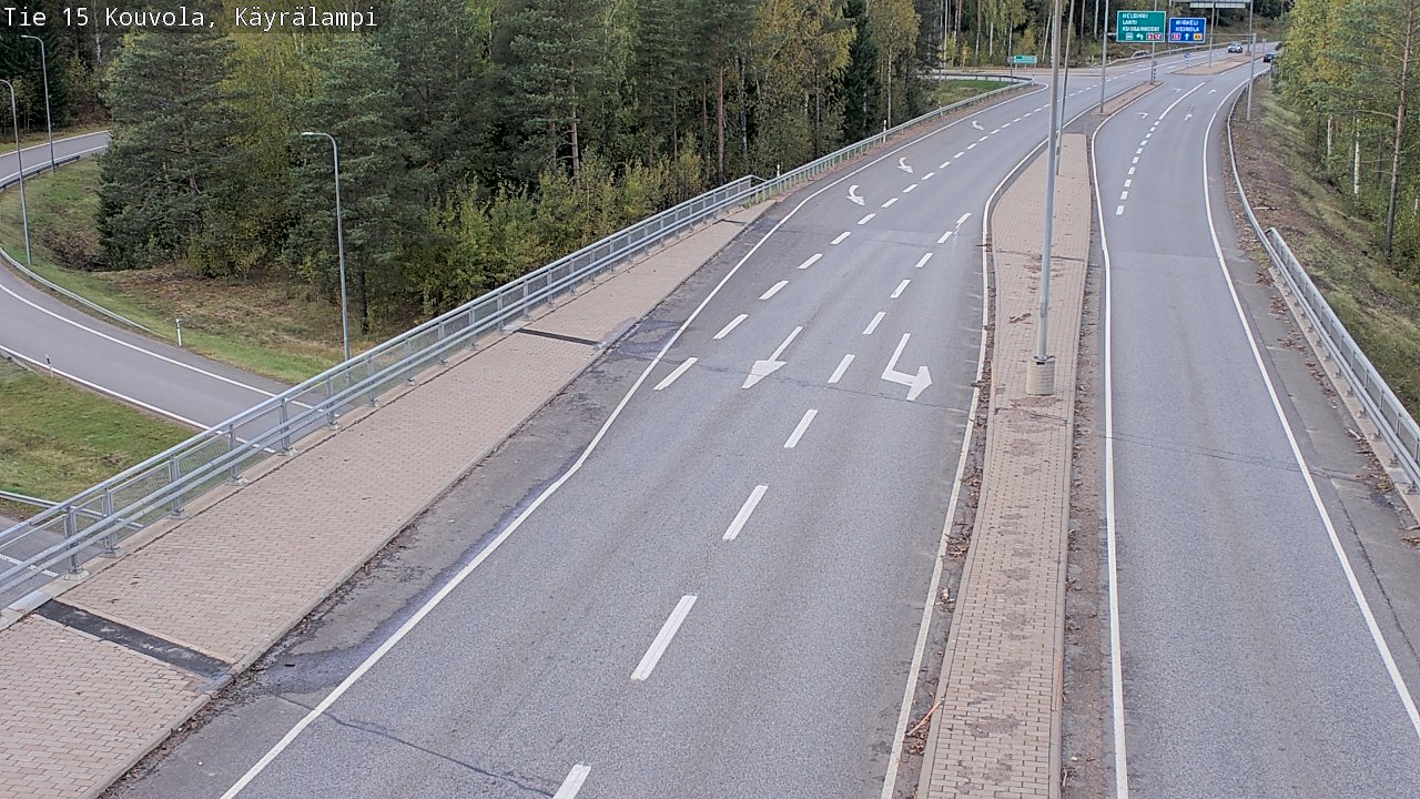 Weather Camera Image Road 15 Kouvola, Käyrälampi, Kouvola, Kymenlaakso