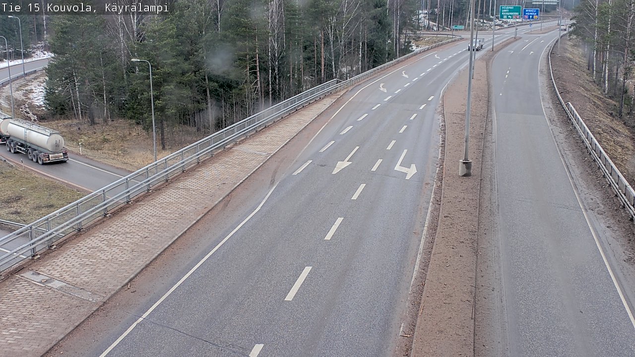 Weather Camera Image Road 15 Kouvola, Käyrälampi, Kouvola, Kymenlaakso
