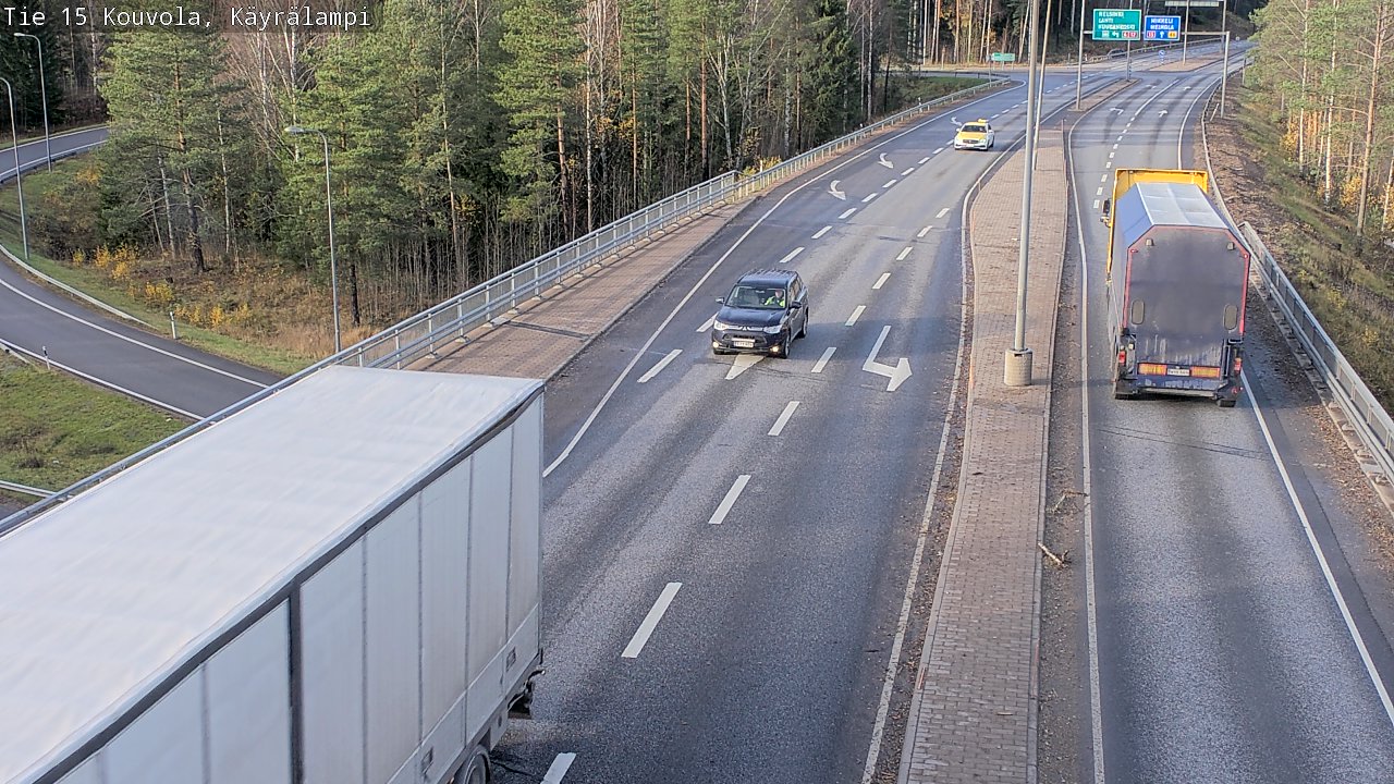 Kelikamerat Kuva Tie 15 Kouvola, Käyrälampi, Kouvola, Kymenlaakso