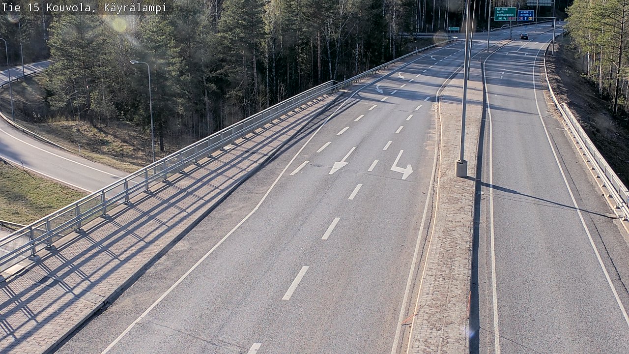 Kelikamerat Kuva Tie 15 Kouvola, Käyrälampi, Kouvola, Kymenlaakso