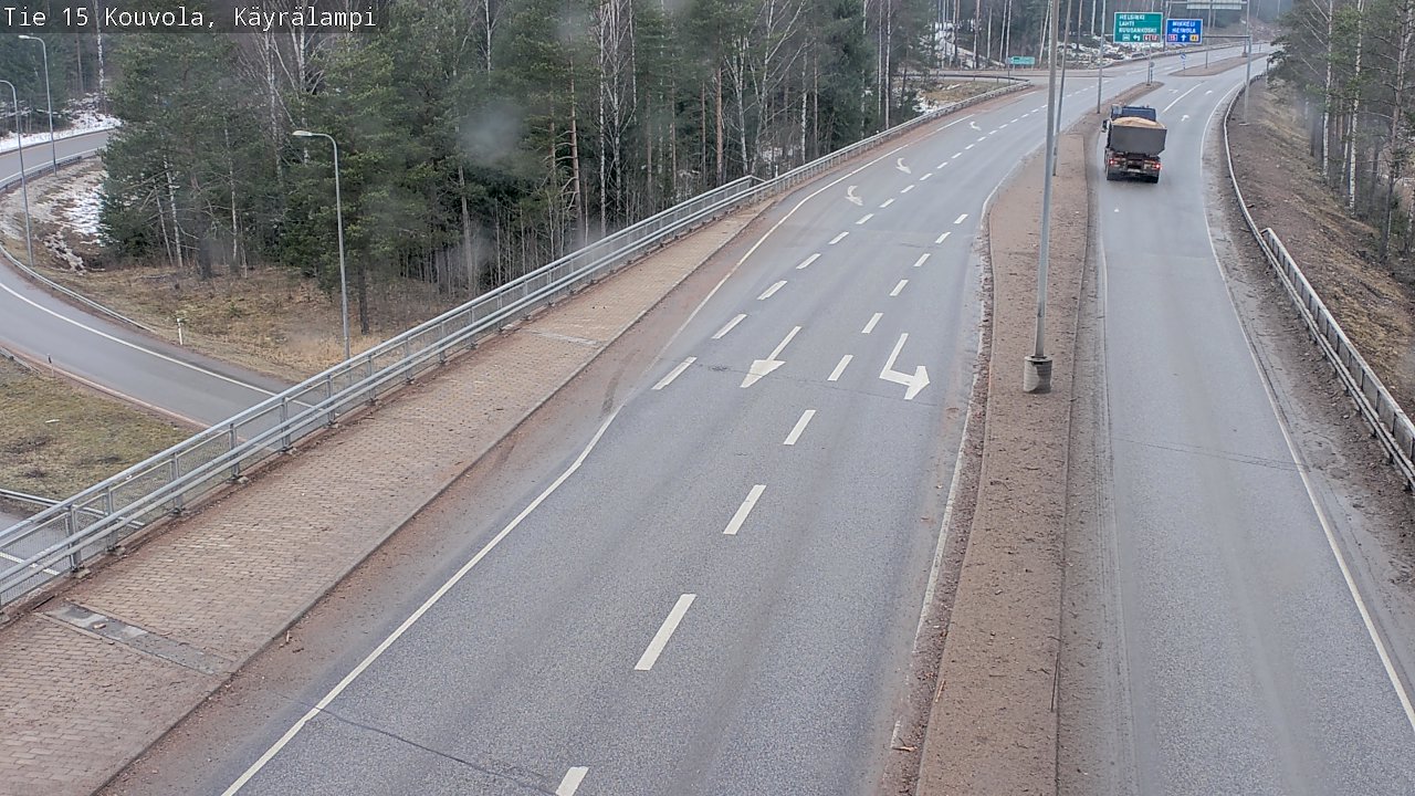 Weather Camera Image Road 15 Kouvola, Käyrälampi, Kouvola, Kymenlaakso