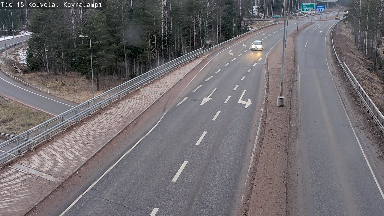Weather Camera Image Road 15 Kouvola, Käyrälampi, Kouvola, Kymenlaakso