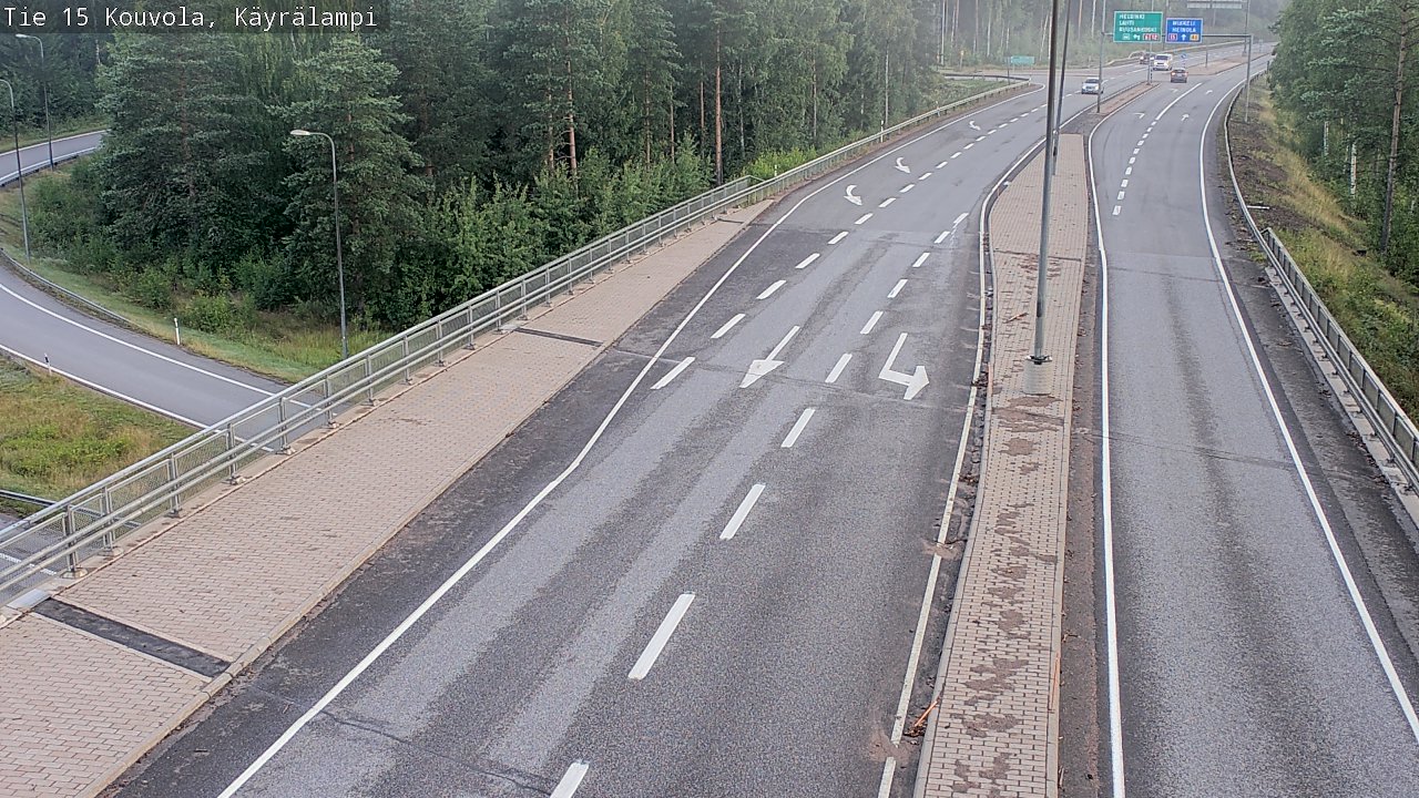 Weather Camera Image Road 15 Kouvola, Käyrälampi, Kouvola, Kymenlaakso
