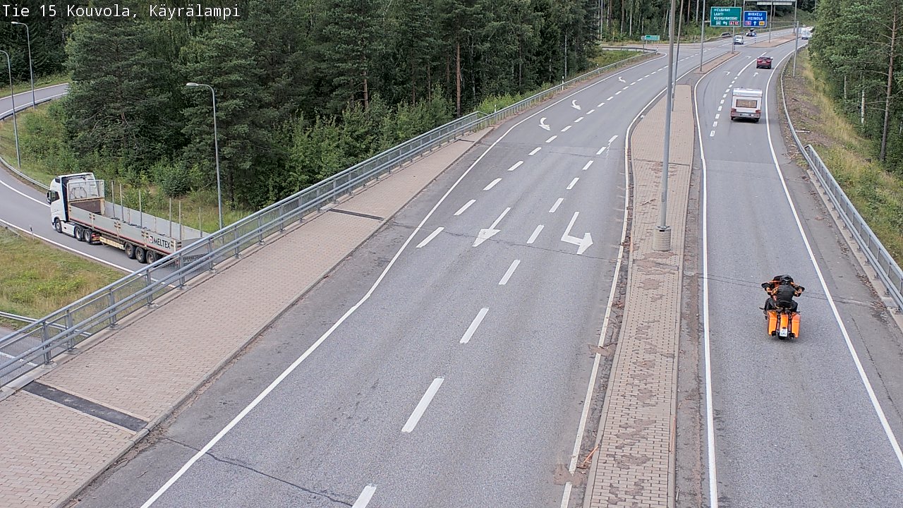Weather Camera Image Road 15 Kouvola, Käyrälampi, Kouvola, Kymenlaakso