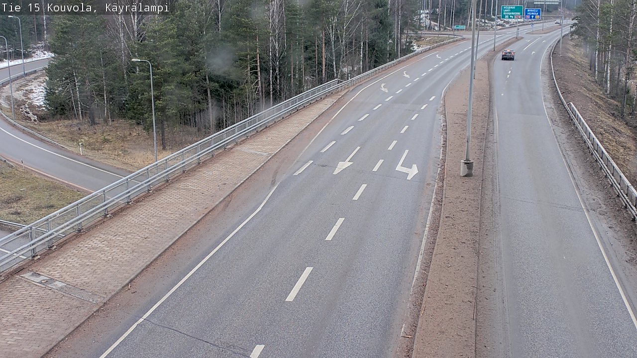 Weather Camera Image Road 15 Kouvola, Käyrälampi, Kouvola, Kymenlaakso
