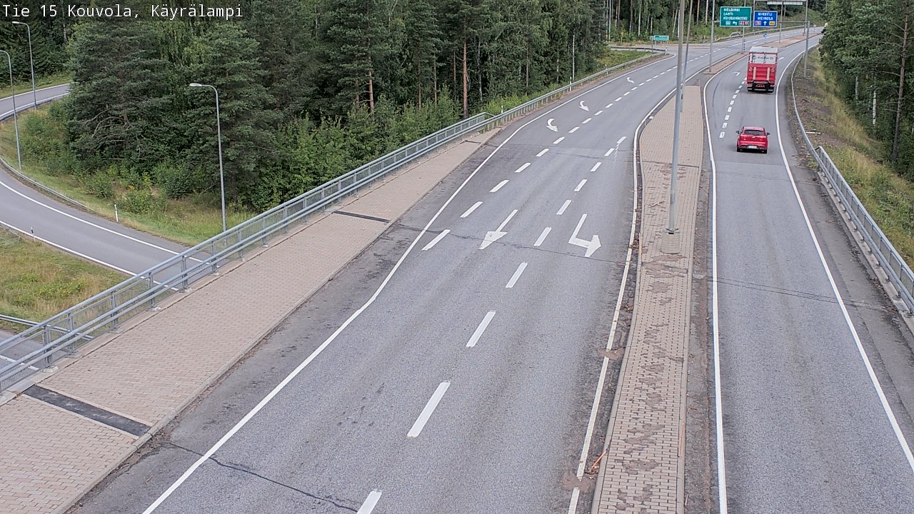 Weather Camera Image Road 15 Kouvola, Käyrälampi, Kouvola, Kymenlaakso