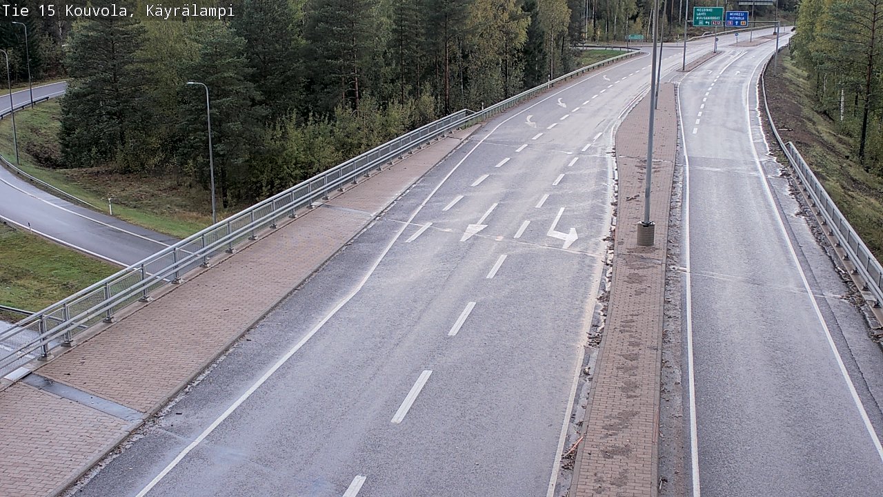 Weather Camera Image Road 15 Kouvola, Käyrälampi, Kouvola, Kymenlaakso