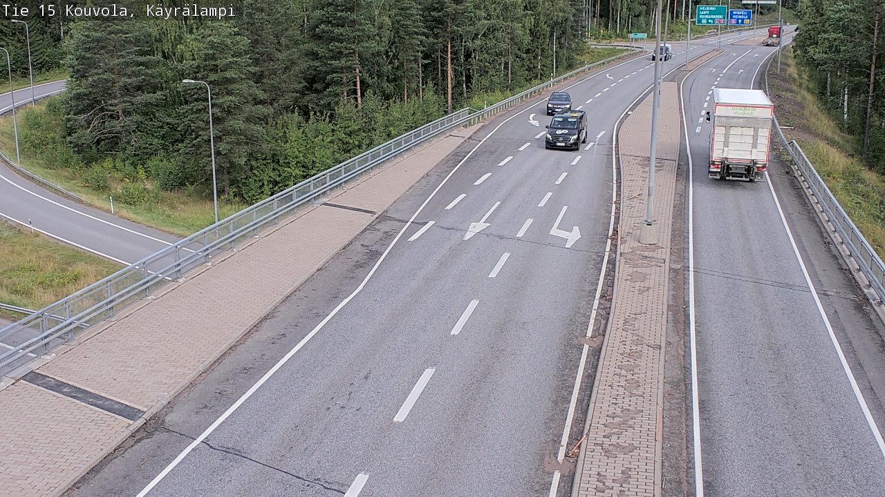 Weather Camera Image Road 15 Kouvola, Käyrälampi, Kouvola, Kymenlaakso