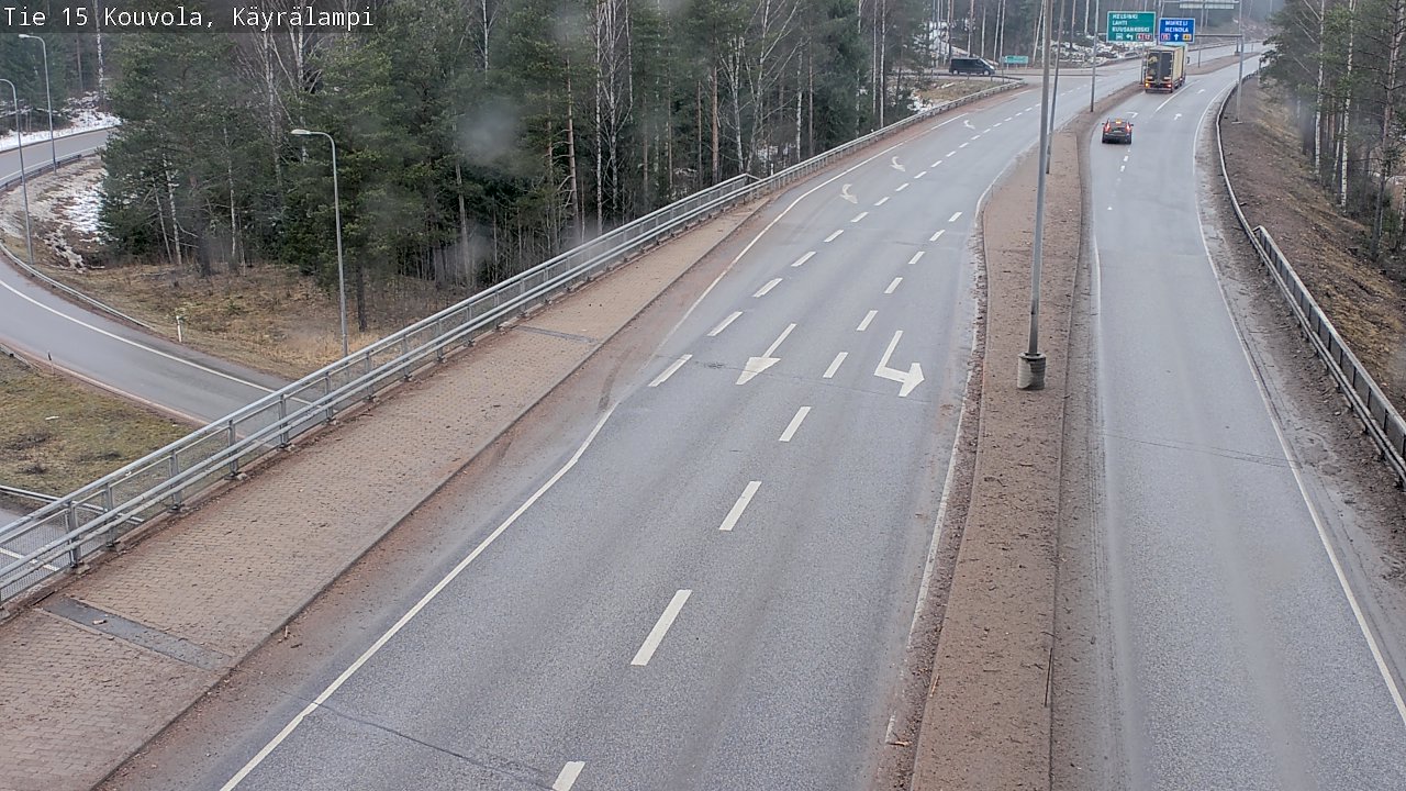 Weather Camera Image Road 15 Kouvola, Käyrälampi, Kouvola, Kymenlaakso