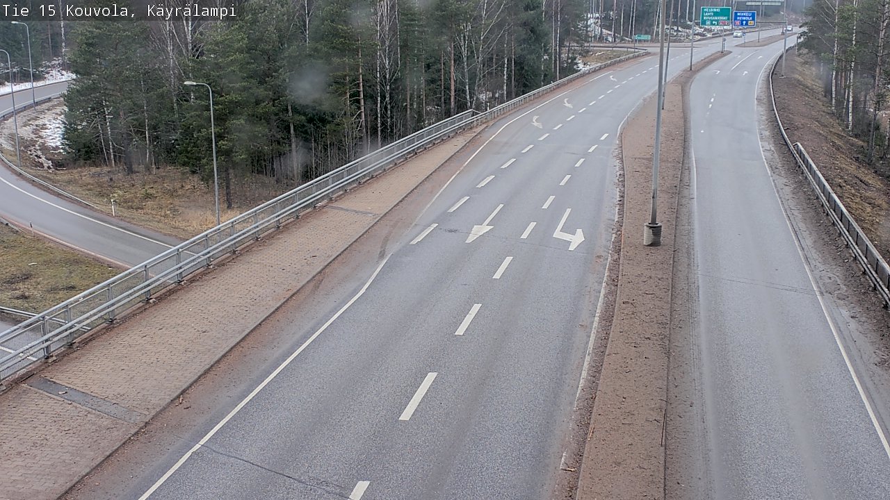 Weather Camera Image Road 15 Kouvola, Käyrälampi, Kouvola, Kymenlaakso