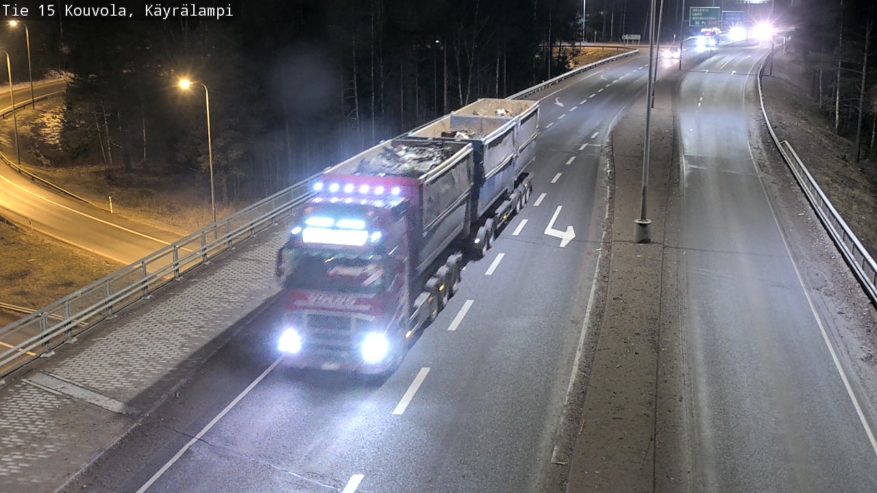 Weather Camera Image Road 15 Kouvola, Käyrälampi, Kouvola, Kymenlaakso