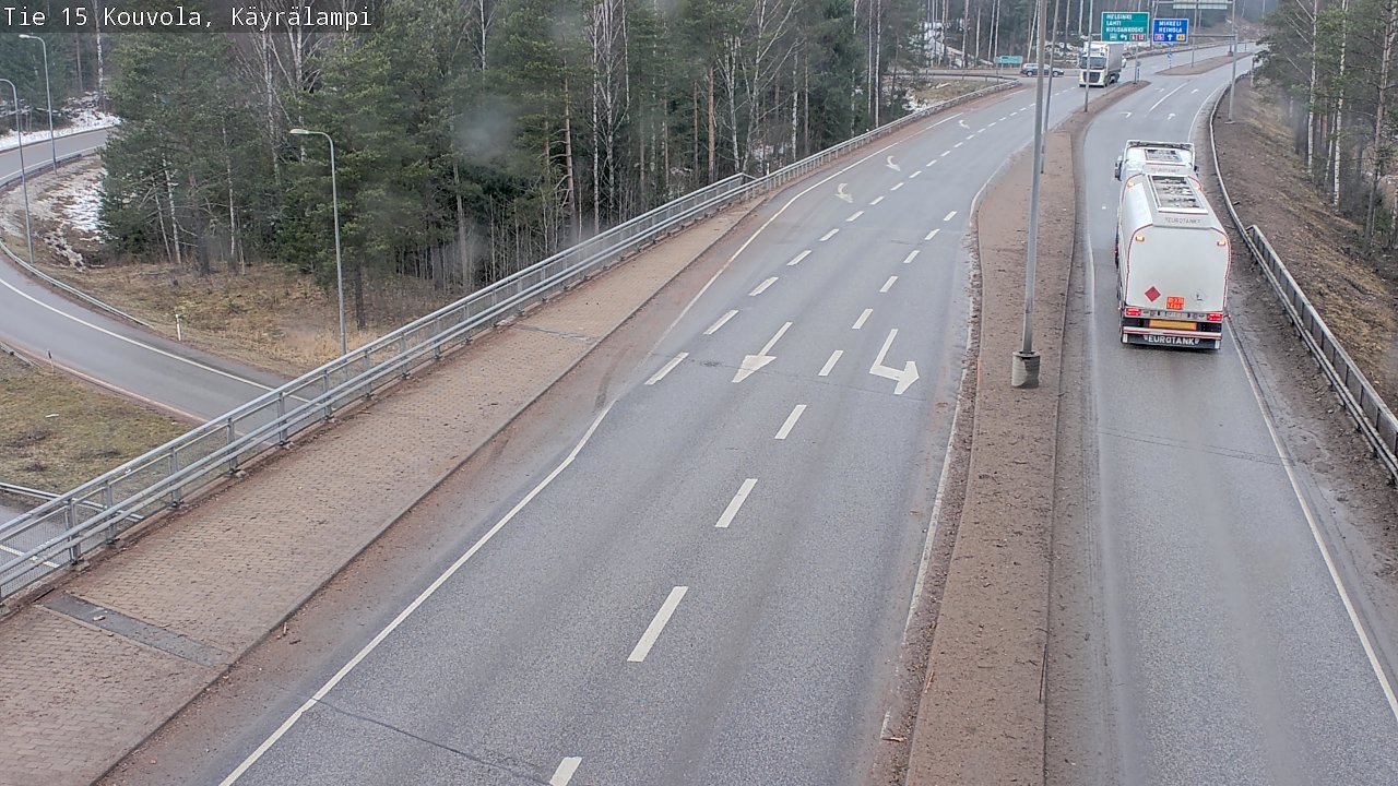 Weather Camera Image Road 15 Kouvola, Käyrälampi, Kouvola, Kymenlaakso