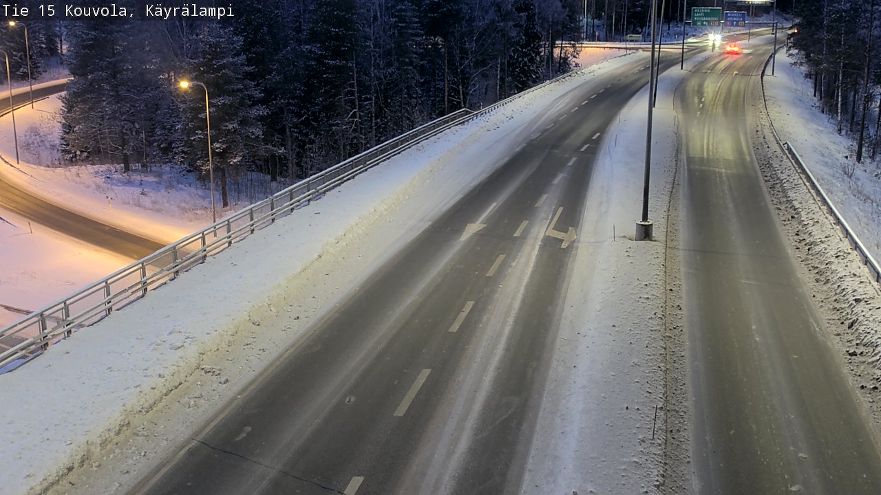 Weather Camera Image Road 15 Kouvola, Käyrälampi, Kouvola, Kymenlaakso