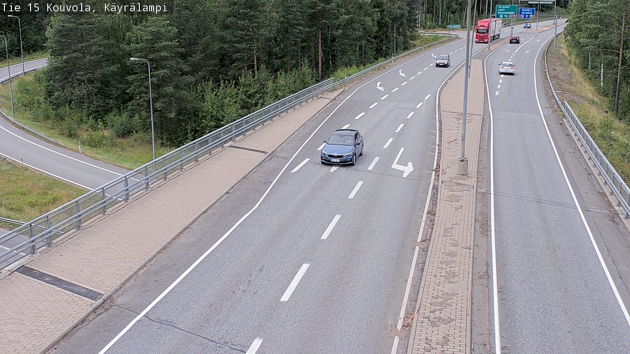 Weather Camera Image Road 15 Kouvola, Käyrälampi, Kouvola, Kymenlaakso