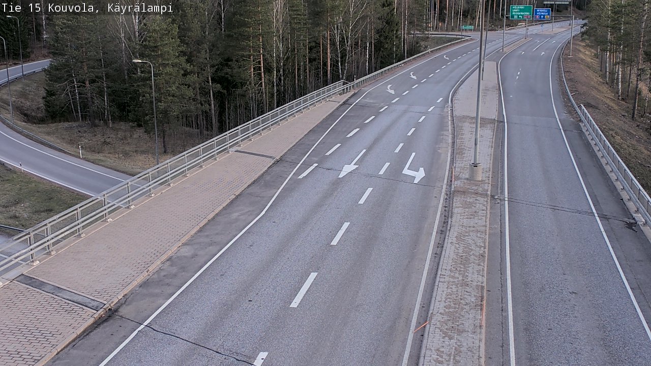 Weather Camera Image Road 15 Kouvola, Käyrälampi, Kouvola, Kymenlaakso