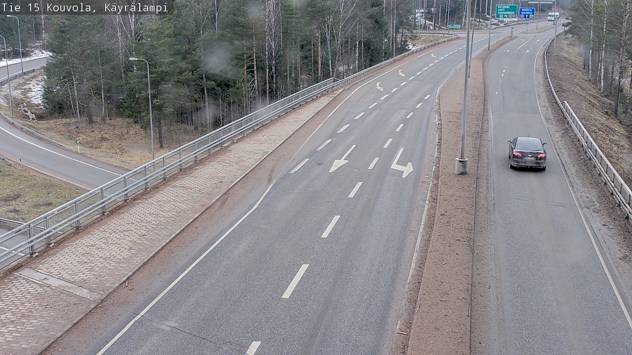 Weather Camera Image Road 15 Kouvola, Käyrälampi, Kouvola, Kymenlaakso