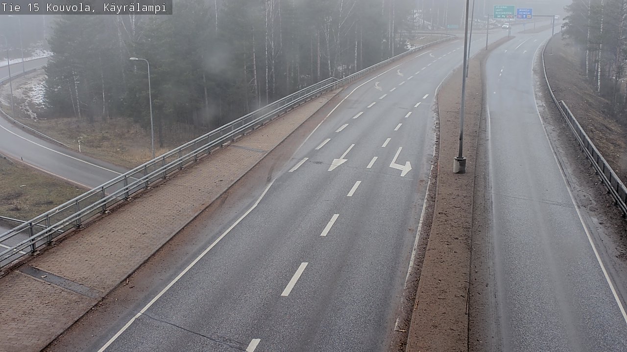 Weather Camera Image Väg 15 Kouvola, Käyrälampi, Kouvola, Kymenlaakso