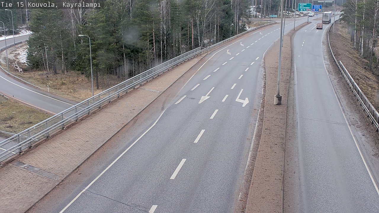 Weather Camera Image Road 15 Kouvola, Käyrälampi, Kouvola, Kymenlaakso