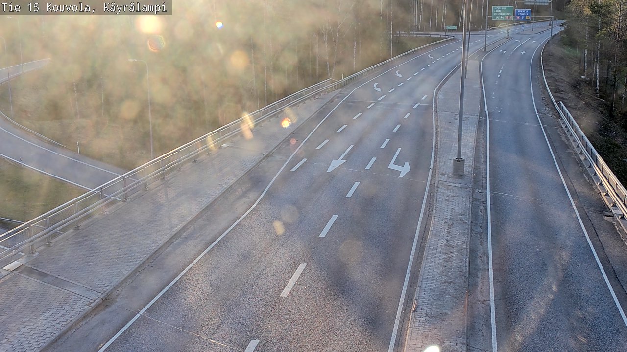 Weather Camera Image Väg 15 Kouvola, Käyrälampi, Kouvola, Kymenlaakso
