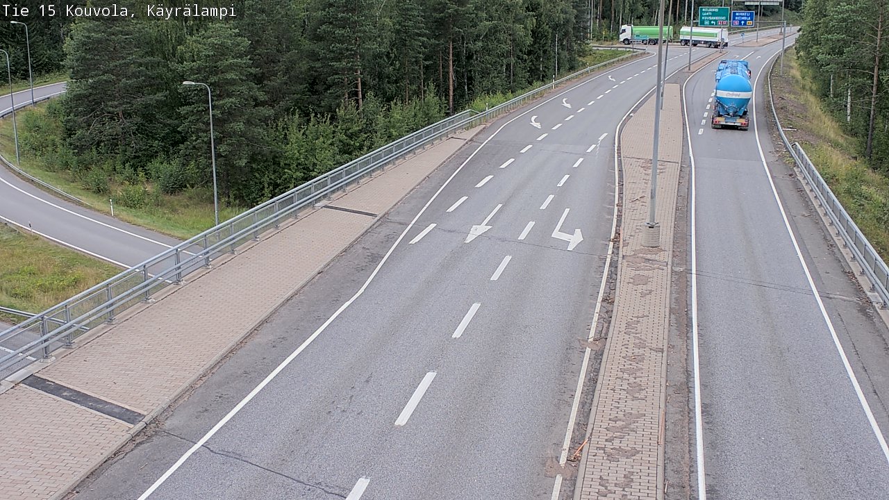 Weather Camera Image Road 15 Kouvola, Käyrälampi, Kouvola, Kymenlaakso