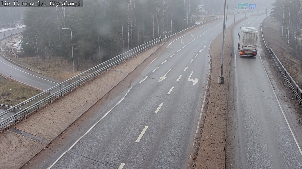 Weather Camera Image Road 15 Kouvola, Käyrälampi, Kouvola, Kymenlaakso