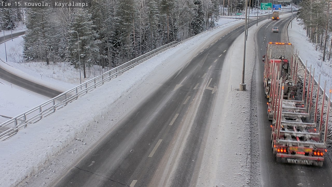 Weather Camera Image Road 15 Kouvola, Käyrälampi, Kouvola, Kymenlaakso