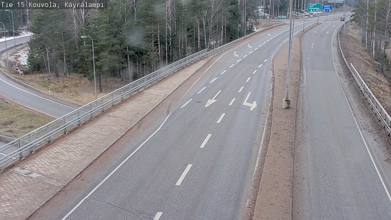 Weather Camera Image Road 15 Kouvola, Käyrälampi, Kouvola, Kymenlaakso