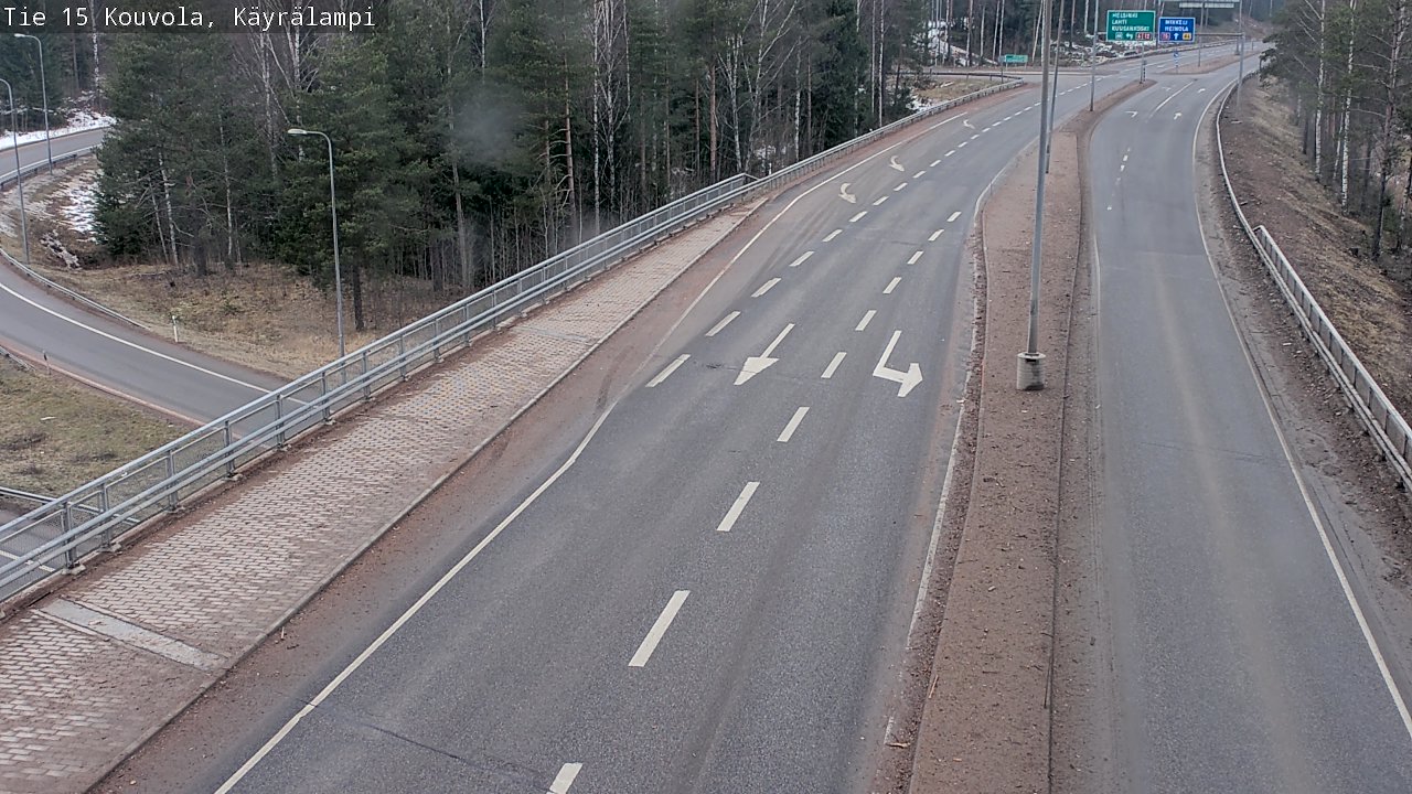 Weather Camera Image Road 15 Kouvola, Käyrälampi, Kouvola, Kymenlaakso
