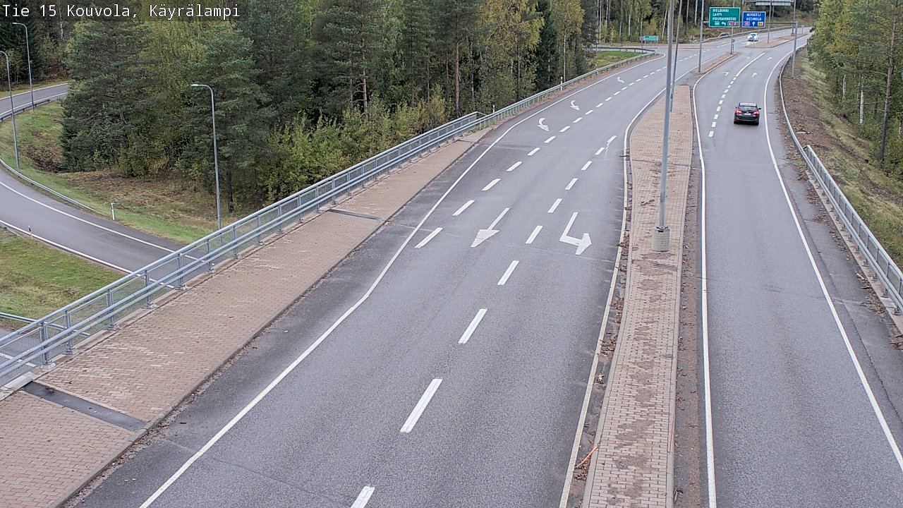 Weather Camera Image Road 15 Kouvola, Käyrälampi, Kouvola, Kymenlaakso