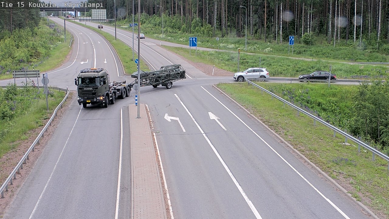 Kelikamerat Kuva Tie 15 Kouvola, Käyrälampi, Kouvola, Kymenlaakso