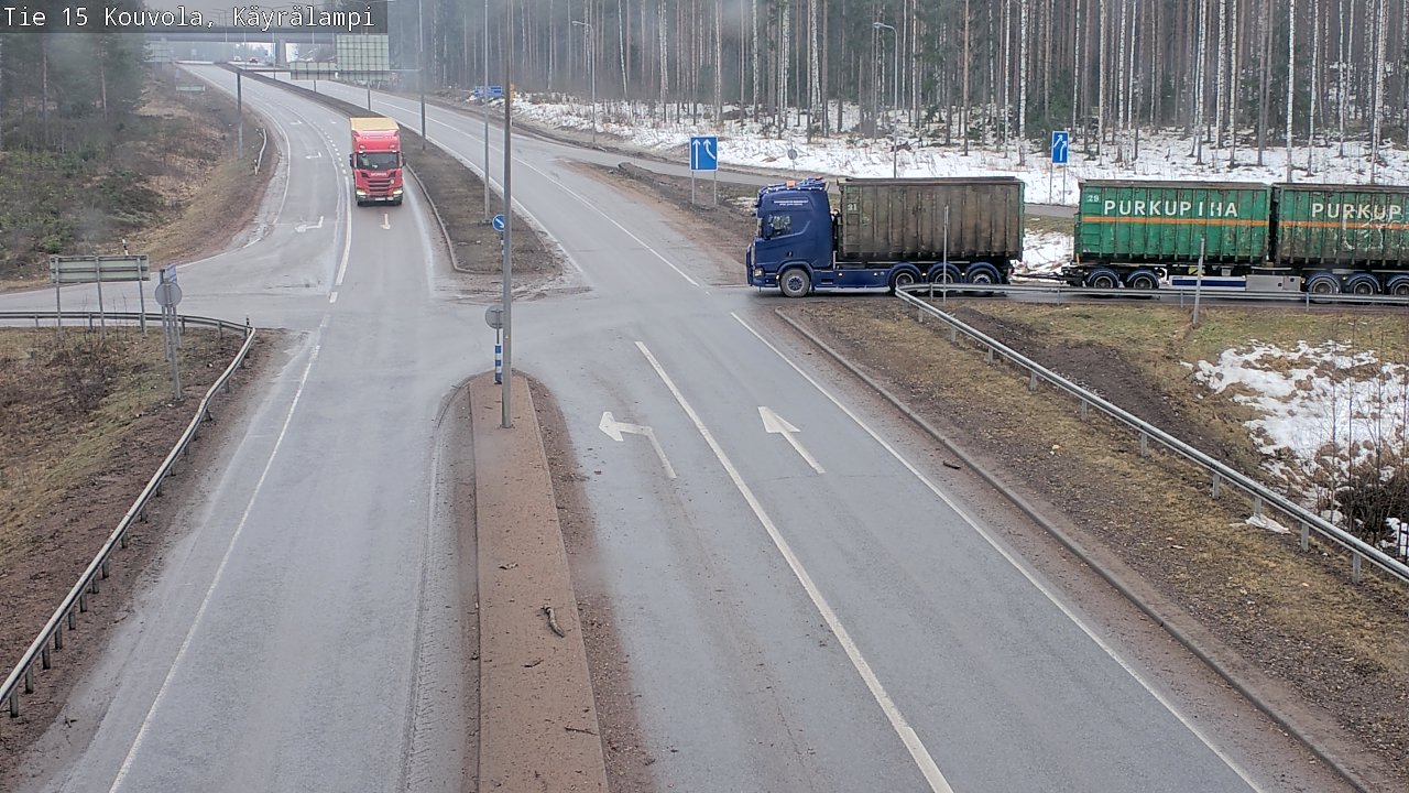 Weather Camera Image Väg 15 Kouvola, Käyrälampi, Kouvola, Kymenlaakso