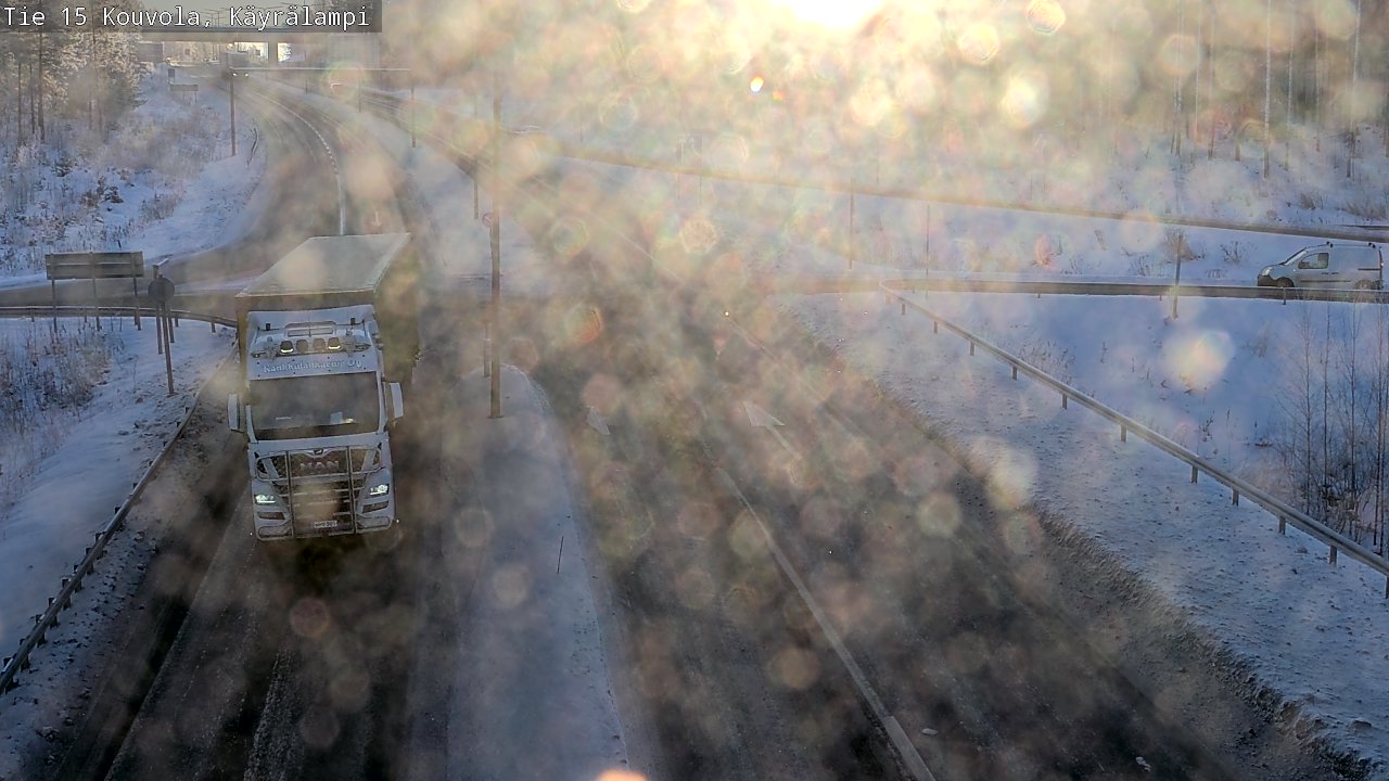 Weather Camera Image Road 15 Kouvola, Käyrälampi, Kouvola, Kymenlaakso