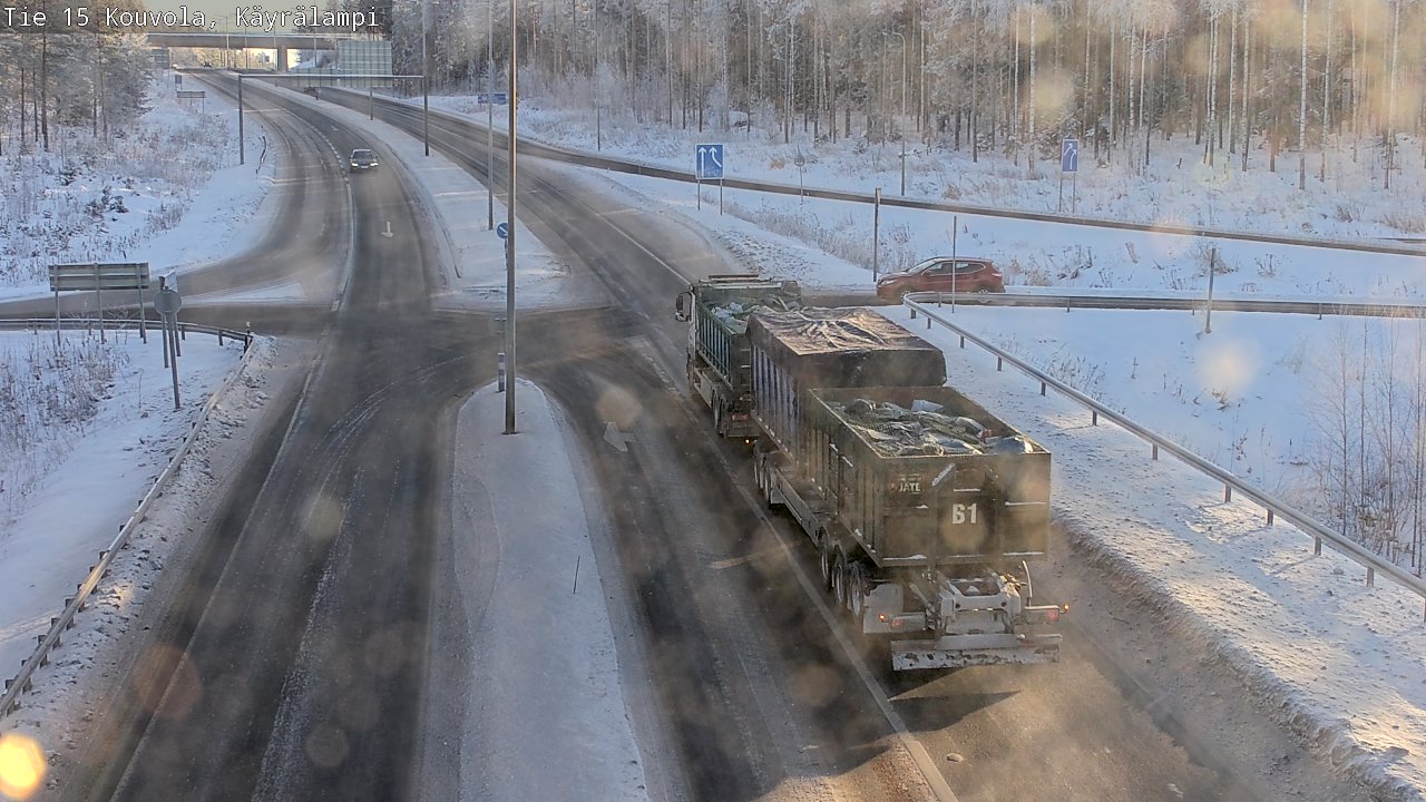 Weather Camera Image Road 15 Kouvola, Käyrälampi, Kouvola, Kymenlaakso