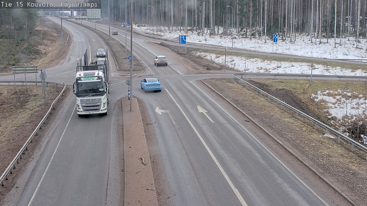 Weather Camera Image Väg 15 Kouvola, Käyrälampi, Kouvola, Kymenlaakso
