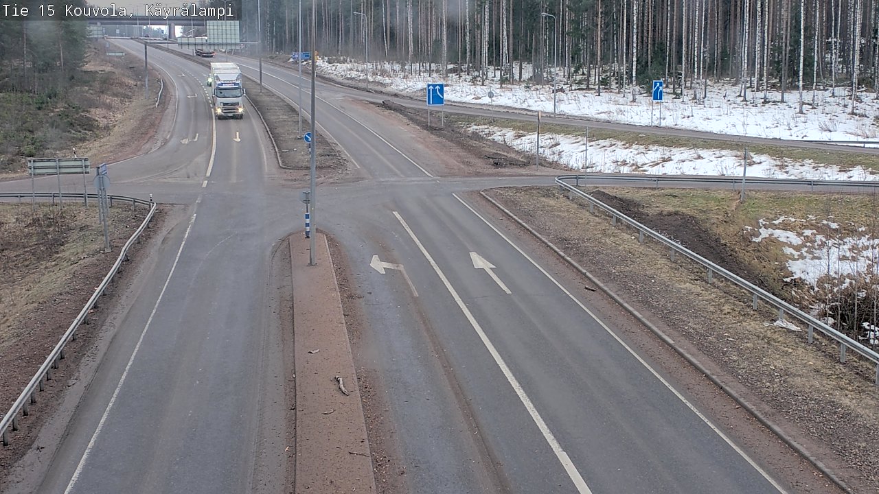 Weather Camera Image Road 15 Kouvola, Käyrälampi, Kouvola, Kymenlaakso