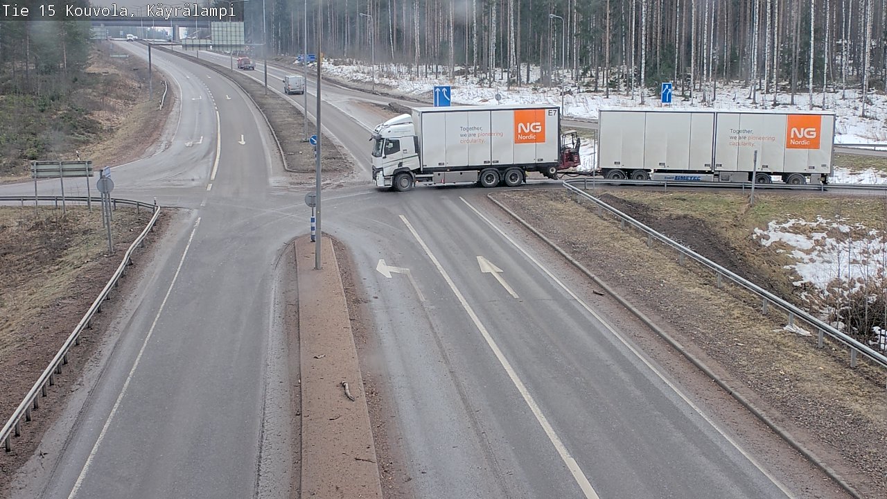 Weather Camera Image Väg 15 Kouvola, Käyrälampi, Kouvola, Kymenlaakso