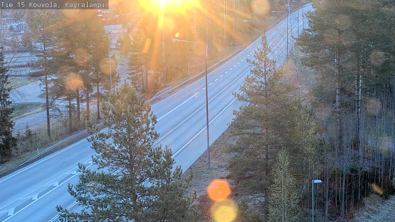 Weather Camera Image Road 15 Kouvola, Käyrälampi, Kouvola, Kymenlaakso