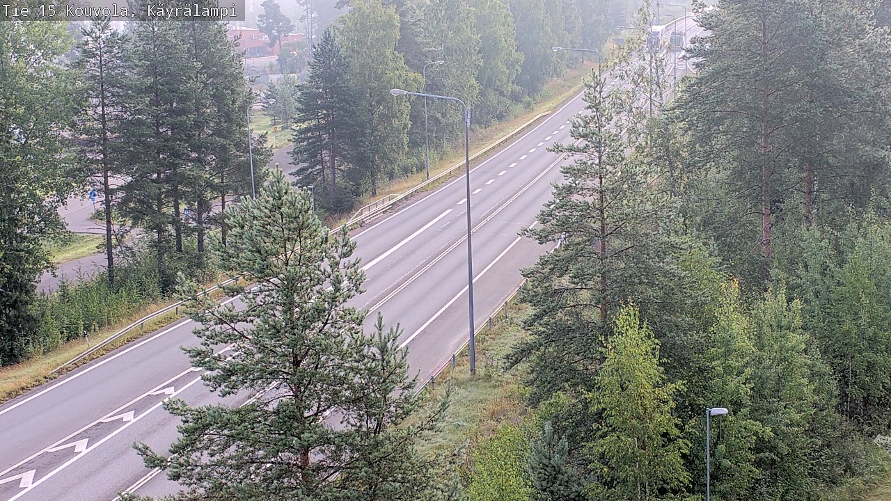 Weather Camera Image Road 15 Kouvola, Käyrälampi, Kouvola, Kymenlaakso